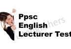 Ppsc English lecturer test