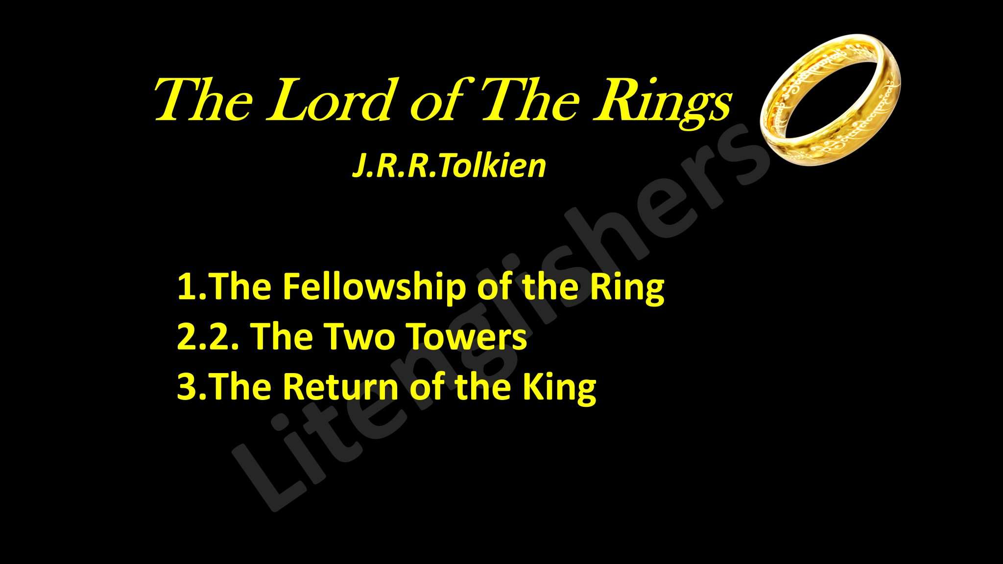 lIitenglishersThe Lord of the Rings Detailed chapterwise Summary