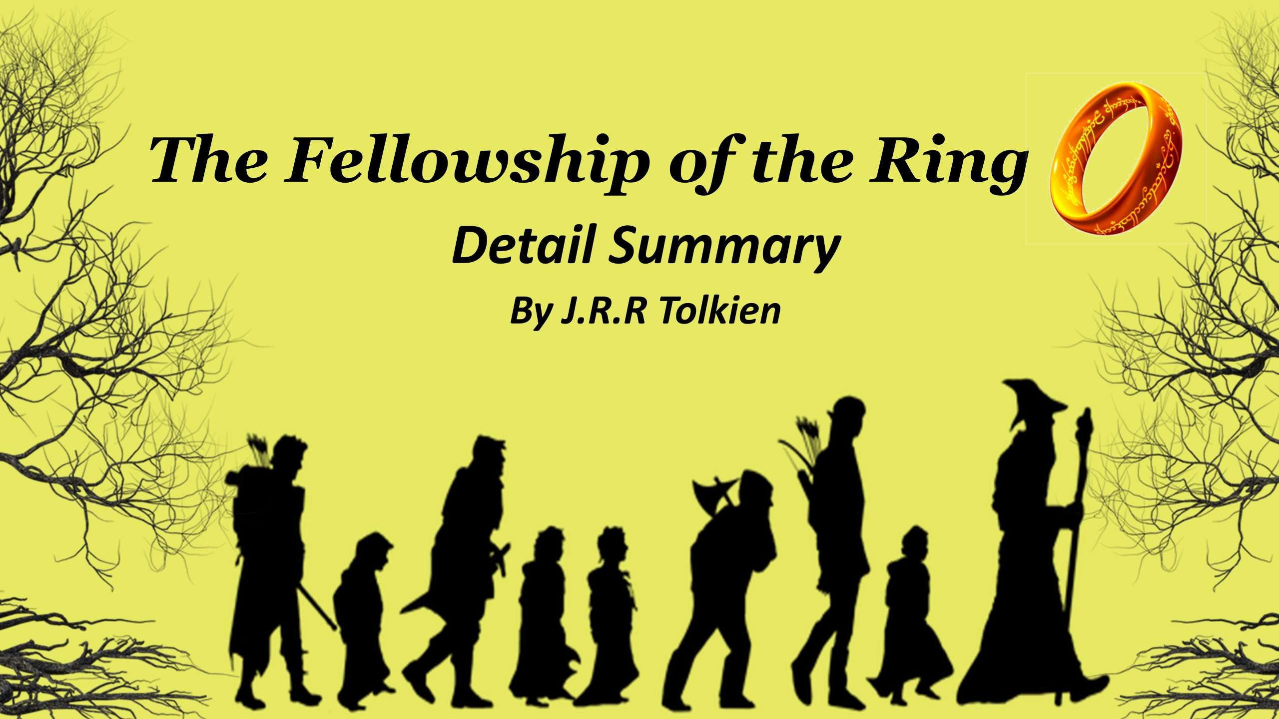 Week 7: LOTR: Fellowship of the Rings, Book I, Chap. 1-6 and 7-12