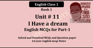 1st year english mcqs Notes