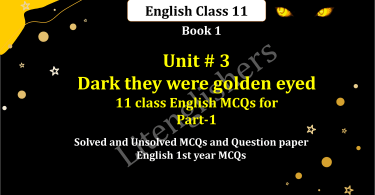 English 1st year MCQs