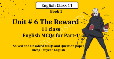 mcqs 1st year English