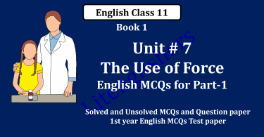 1st year english mcqs