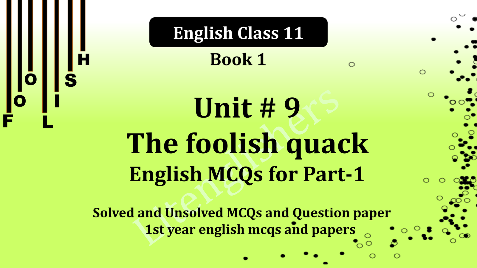 1st year english mcqs and papers