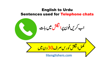 Sentences used for Telephone chats