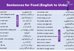 sentences for food