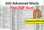 ADVANCED VOCABULARY LIST - 500 WORDS PDF