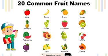 20 Common Fruit Names in English with Images