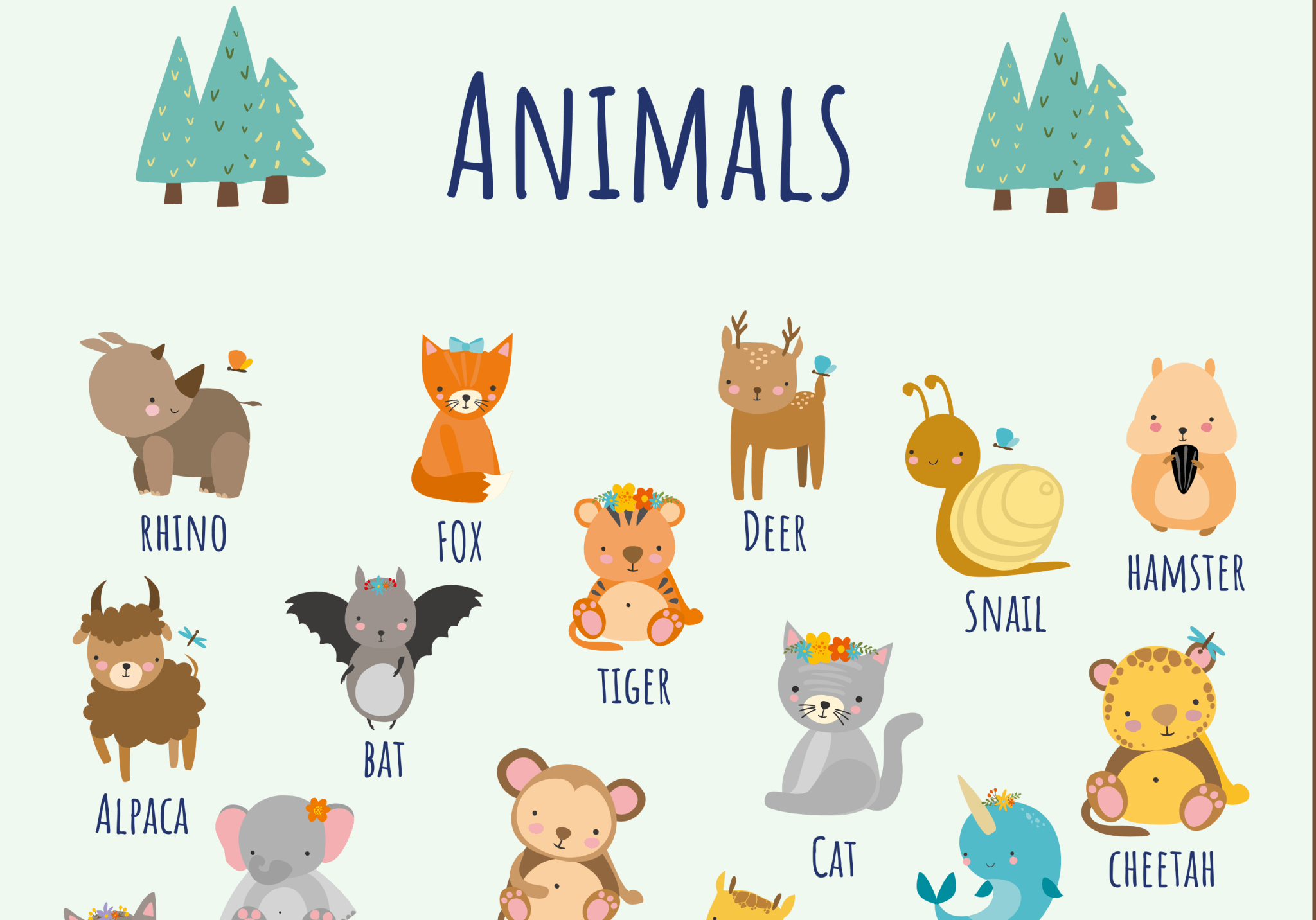 50 Animal Names in English with Images