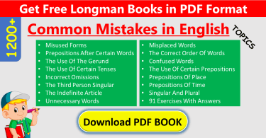 Common Mistakes in English PDF Book | Longman Book