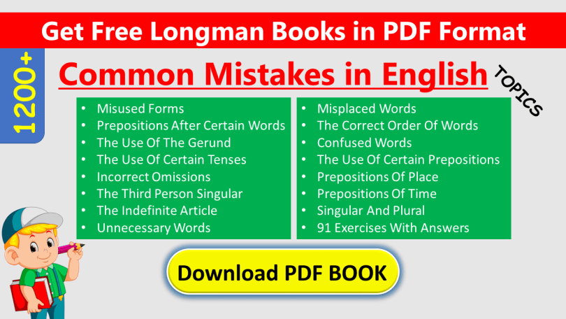 Common Mistakes in English PDF Book | Longman Book