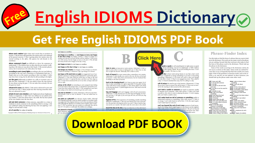 ENGLISH IDIOMS Dictionary in PDF | Download Free