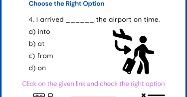 Prepositions MCQ'S with Answers