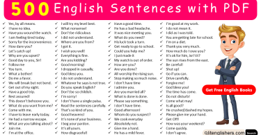 500+ Daily Used English Sentences with PDF Book