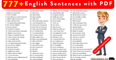 777+ Daily Used Simple Sentences in English with PDF