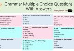 Grammar Multiple Choice Questions With Answers