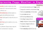 Expressing Foggy Weather in English