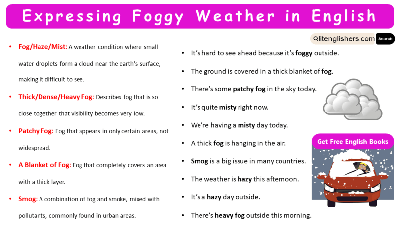 Expressing Foggy Weather in English