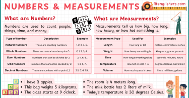 Numbers and Measurements Explained in English