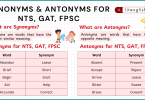 Synonyms and Antonyms for NTS, GAT, and FPSC