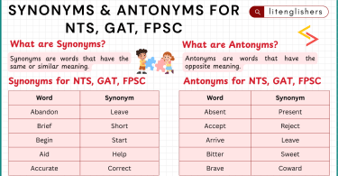Synonyms and Antonyms for NTS, GAT, and FPSC
