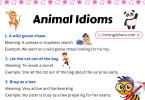 Idioms Related to Animals – Easy Meaning with Examples