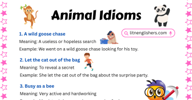Idioms Related to Animals – Easy Meaning with Examples