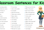 Classroom Sentences for Kids for Daily Use