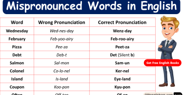 50 Mispronounced Words Used in The English Language