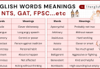 Hardest English Words Meanings for Competitive Exams