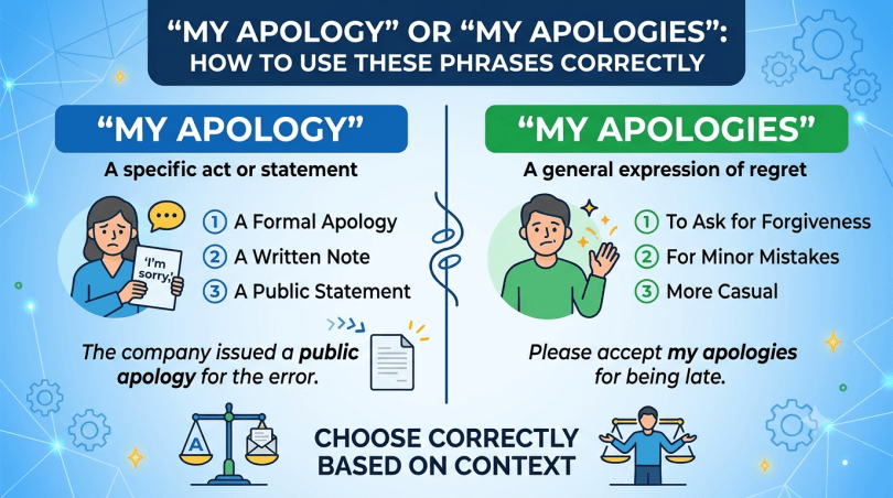 “My Apology” Or “My Apologies”